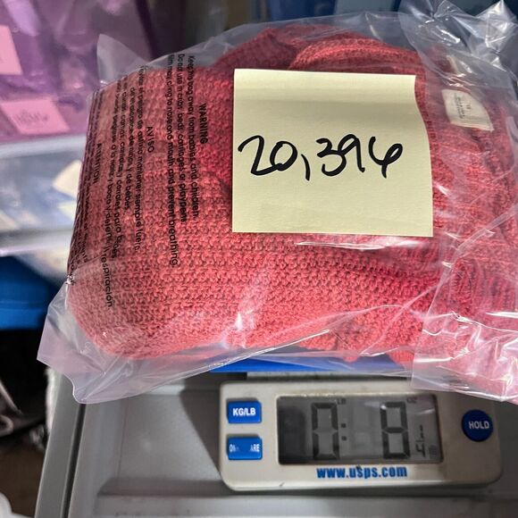 Anthropologie MOTH Sweater XS Red Waffle Knit Slouchy Oversized Pocket Cozy Fall - Picture 10 of 10